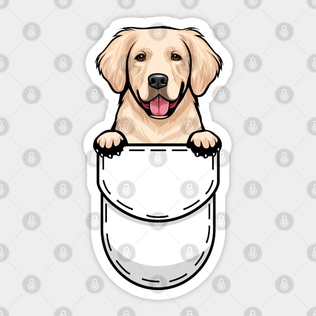 Funny Golden Retriever Pocket Dog Sticker by Pet My Dog